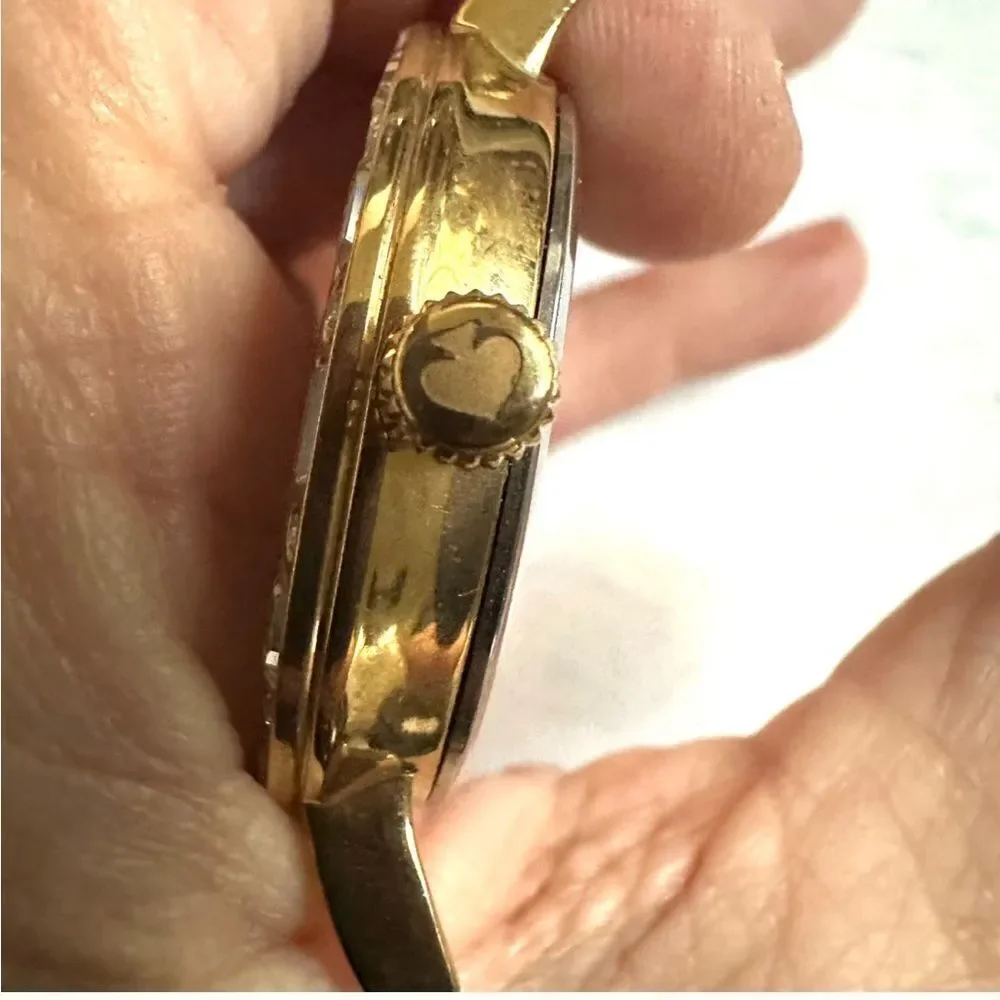 Kate Spade gold tone rhinestone watch face